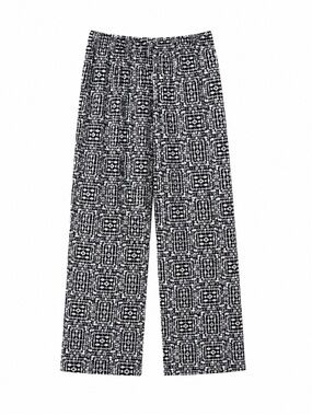 4/$20➡️ mandee Black & White Patterned Loose Fit Ankle Pants – Size Medium GUC
